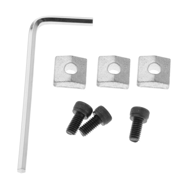 3 uds tornillos de tuerca de bloqueo de guitarra herramienta de reparación de instrumentos reemplazo de tapa de guitarra resistente con llave de puent Plata Hugo Tuerca de bloqueo