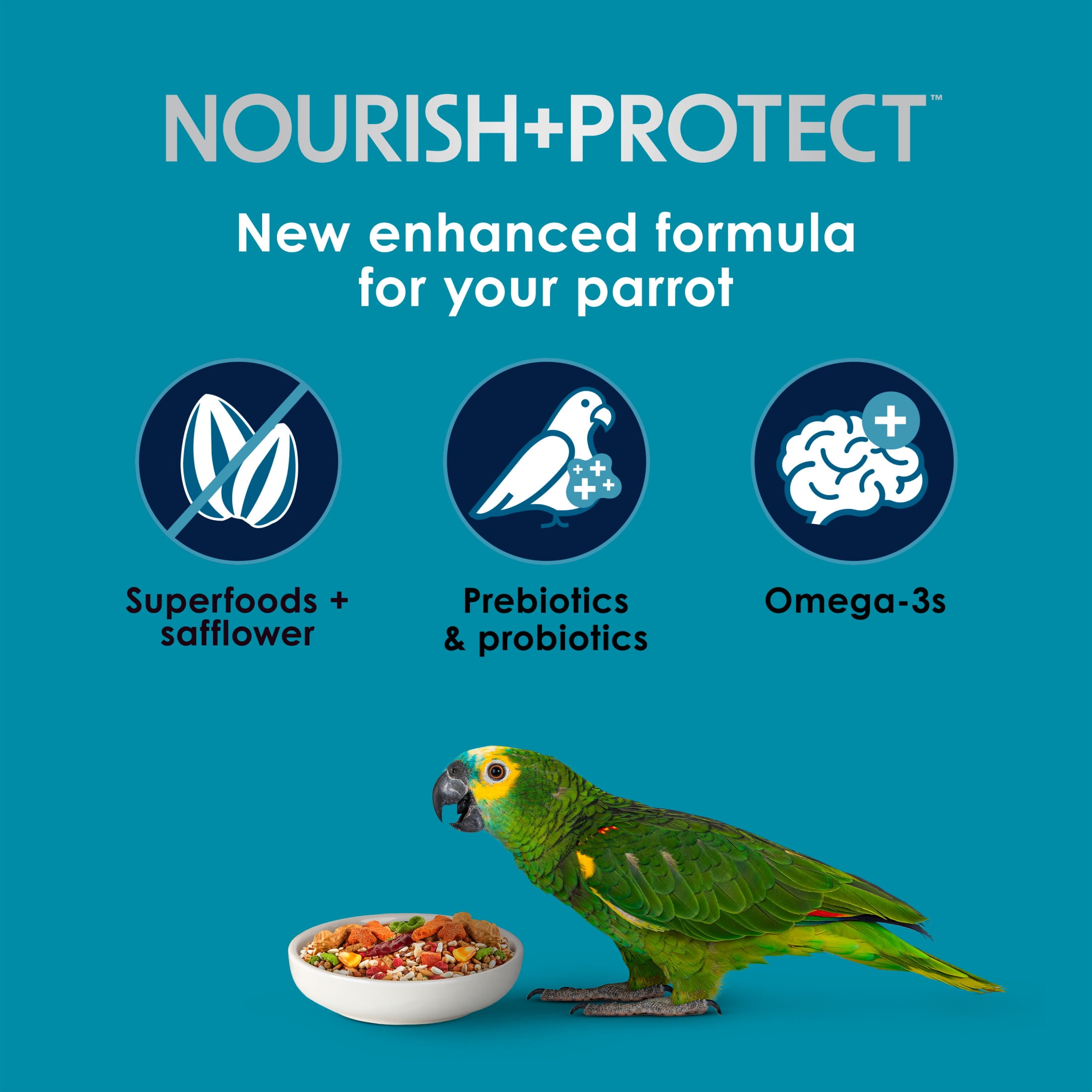 Kaytee Forti-Diet Pro Health + Safflower Nourish+Protect Parrot Food 4 Pounds