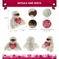 thumbnail image 2 of DolliBu I LOVE YOU Plush Super Soft Sloth - Cute Stuffed Animal Sloth with Red Heart Plush for Valentines, Anniversary, Romantic Date, Boyfriend, or Girlfriend Gift - 7.5 Inches, 2 of 6