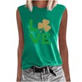 thumbnail image 1 of Patrick's Day Casual Mujer Sin mangas O-cuello Impreso Tops Damas Chaleco Pompotops  lopia997316, 1 of 4