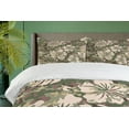 thumbnail image 4 of Ambesonne Hawaiian Duvet Cover Set, Aloha Tropical Jungle, 2-Calking, Dark Brown Pale Pink, 4 of 7