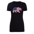 thumbnail image 2 of American Flag Bear Women's 4th of July T-shirts, Graphic Tees for Ladies - Black MH200WPATRIOT S1 M, 2 of 3