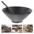 thumbnail image 3 of MasteelfCA 1 Set Japanese Ramen Bowl Spoon Chopsticks Kit Kitchen Tableware (Black), 3 of 7