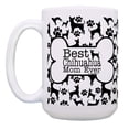 thumbnail image 2 of ThisWear Dog Mom Gifts Best Chihuahua Mom Ever Mothers Day Mug 15oz Coffee Mug Bone Pattern, 2 of 4