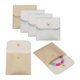 thumbnail image 1 of Bolsa de Joyería de Cuero PU Uxcell, 6Pcs 8 x 8cm - Bolsa de Joyería con Botón a Presión, Bolsa de Viaje Pequeña Cuadrada para Empaque de Aretes, Anillos, Collares (Oro, Plata), 1 of 6