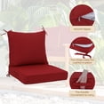 thumbnail image 4 of 2 PCS Set 24x24 in Outdoor Deep Seat Cushion- Waterproof Fade-Resistant Patio Furniture Cushions with Removable Covers, Adjustable Straps & Handles,Red, 4 of 7