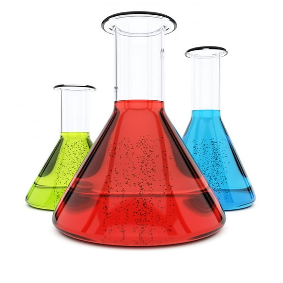 Wallmonkeys Chemistry Flasks Peel and Stick Wall Decals WM270190 (23 in W x 24 in H)