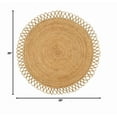 thumbnail image 2 of Natural Jute Circle Rug, Reversible Rustic Farmhouse Boho Area Mat, Natural_B, 5 FT, 2 of 5