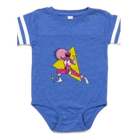 

CafePress - Power Rangers Pink Ranger D - Cute Infant Baby Football Bodysuit