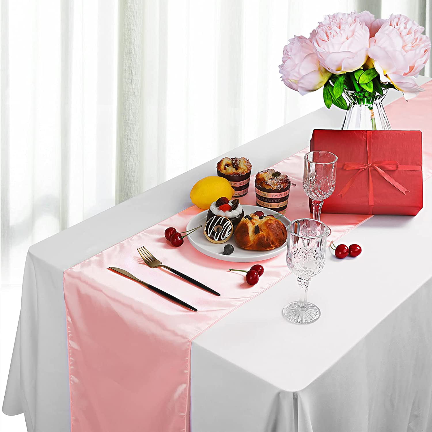 TABLE NAPKINS SATIN STRIPE REGAL GOOD QUALITY WEDDINGS EVENTS XMAS 07 COLORS 