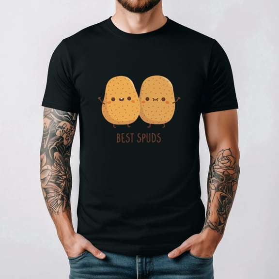Cute Potatoes Best Spuds Best Buds Funny Friendship Unisex T-Shirt up to 5XL