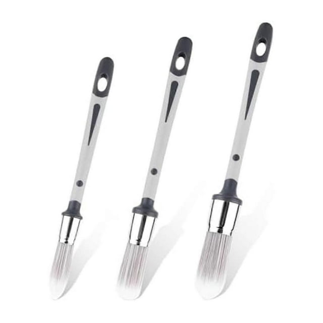 3Pcs Paint Brushes for Walls,0.6,0.8,0.95 Inch Small Trim Paint Brushes Tool Paint Edger for Touch