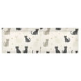 thumbnail image 6 of Yayeee Kitchen Valance Rod Pocket 54" x 18" Living Room Window Curtain, Black Cute Cats, 6 of 6