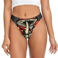 thumbnail image 1 of Balery Red Mushrooms Tangas de Algodón para Mujer con Estampado – Ropa Interior Sexy, Transpirable, G-string-Small, 1 of 1