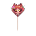 thumbnail image 1 of Squirrel Lotus Wave Point Toothpick Flags Heart Lable Cupcake Picks, 1 of 3