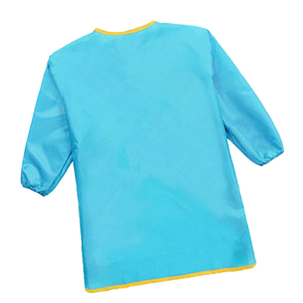 Details about   Unisex Long Sleeve Solid Color Waterproof Kitchen Dining Bar Apron Smock KY 