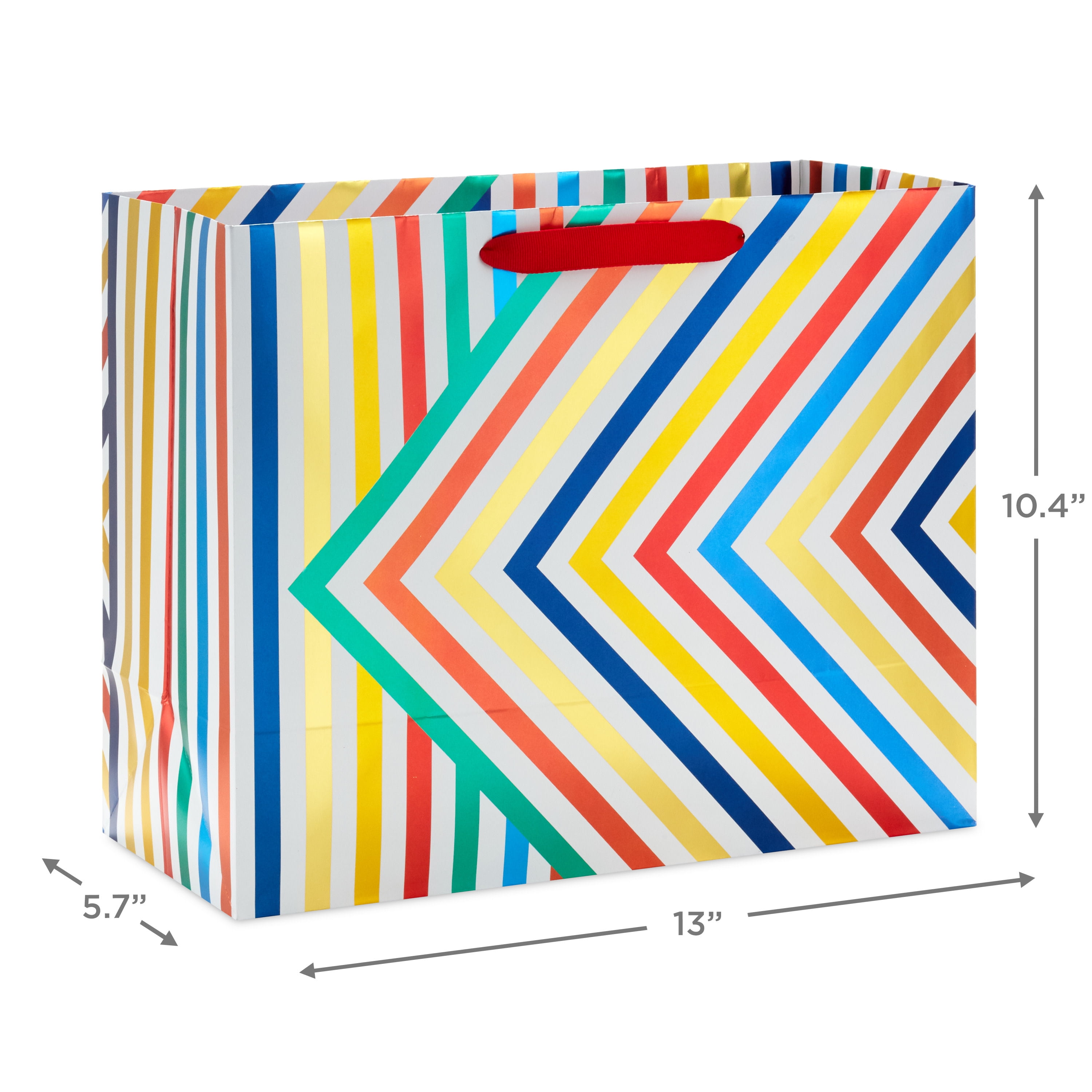 Hallmark Large Horizontal Gift Bag (Multicolor Lines)