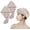Beige, variant on xnicx 2 Pack Microfiber Hair Towel,Quick Dry Head Wraps Hair Towel Turban Wrap for Women Kids,25.6x9.8 Inch Super Absorbent Fast Hair Drying Towel with Button for Wet Curly Hair(Black)