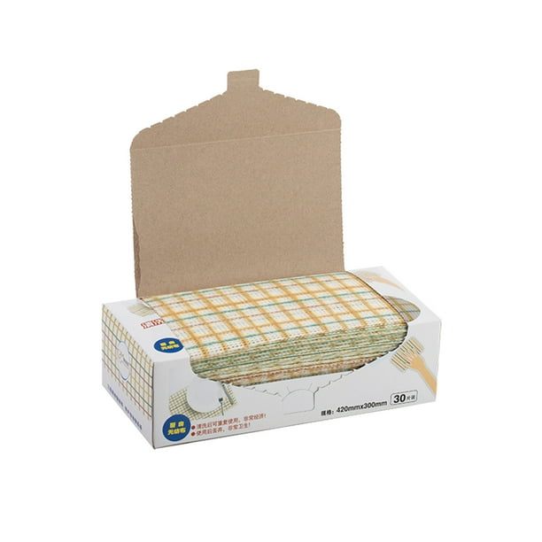 Paños de limpieza desechables amarillos de poliéster no tejido para cocina, para secar y limpiar, 42 x 30 cm, sin pelusa, desechables, para encimeras de cocina, azulejos de vidrio y camping.