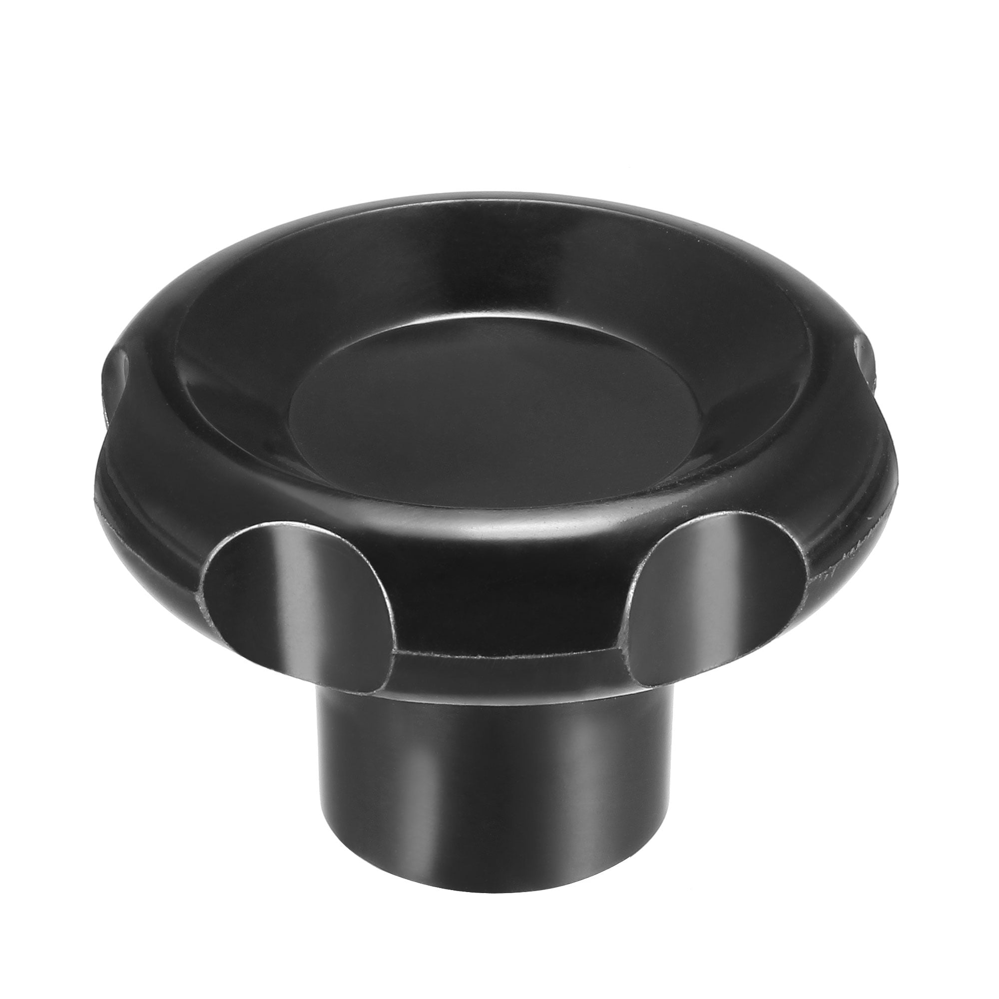 Round Knob Grip Handle M8 Diameter Metal Insert Female Threaded Black