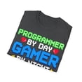 thumbnail image 4 of Programmer by Day Gamer By Night Funny Novelty Gifts Unisex T-Shirt, 4 of 4