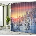 thumbnail image 5 of Ambesonne Forest Shower Curtain, Sunrise at Wintertime, 69"Wx75"L, White Red, 5 of 5