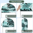thumbnail image 6 of Teal Black Floral Arch Backdrop Cover 7.2 FT Vintage Teal White Black Flower Stretchy Elastic Arch Stand Covers Spandex Arched Background Birthday Wedding Party Decoration (No Stand), 6 of 9