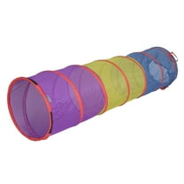 Pacific Play Tents See Thru Institutional Tunnel - Purple-Lime Green & Blue, Child