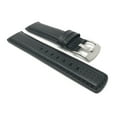 thumbnail image 2 of Bandini 24mm Mens Italian Leather Watch Band Strap - Carbon Fiber - Black, 2 of 5
