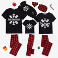 thumbnail image 1 of Pijamas familiares a juego de Navidad, conjunto de pijamas negros de copo de nieve, Feliz Navidad, 1 of 4