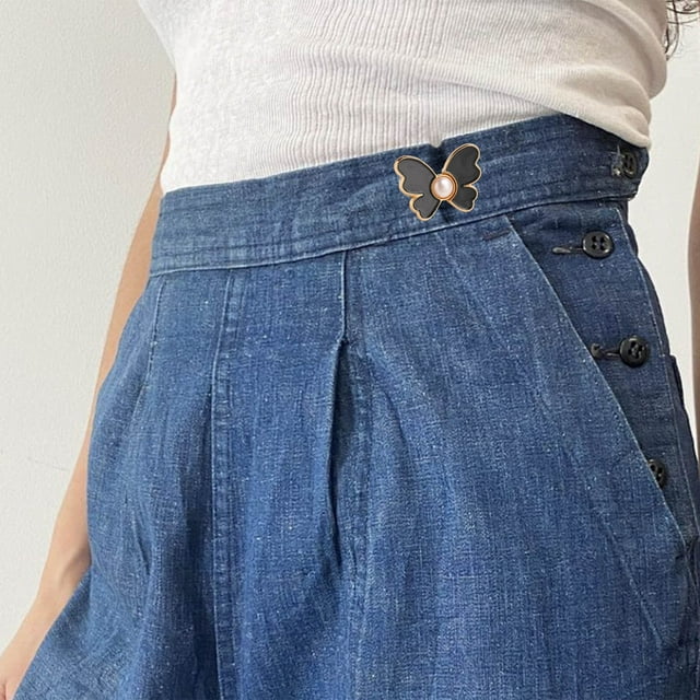 Detachable Waist Cinching Button Reusable Adjustable Tightener Clip For Loose Pants And Jeans Band Fixing Solution