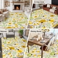 thumbnail image 5 of Abstract Botanical Area Rugs 5'x7', Small Throw Rugs for Laundry Room Playroom, Vintage Yellow Green Flower Leaf Plant Indoor Outdoor Rug Non-Slip Low Pile Carpet Runner Reversible Floor Mats, 5 of 8