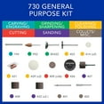 thumbnail image 3 of Dremel All-Purpose Rotary Tool Accessories Kit - 52 Piece Assorted Set- Includes a Carving Bit, Sanding Drums, Grinding Stones, Cutting Discs, and a Storage Case New Model, 3 of 6