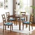 thumbnail image 6 of Butterflies and Leaves Pattern Seat Covers for Dining Room Chairs Set Of 4,Stretch Printed Washable Chair Seat Cover with Elastic Ties and Button,Removable Waterproof Couch Cushion Covers, 6 of 6
