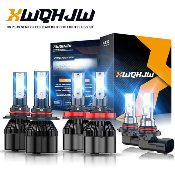 For Ram 1500 2500 3500 2011-2018 LED Headlight Hi Low Beam & Fog Light Bulbs 6pc Kit