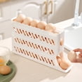 thumbnail image 5 of 4-Tier Automatic Rolling Egg Dispenser for Refrigerator | Space-Saving Fridge Egg Organizer Holds 30 Eggs | Large Capacity Kitchen Storage Rack with Safety Rails, 5 of 8