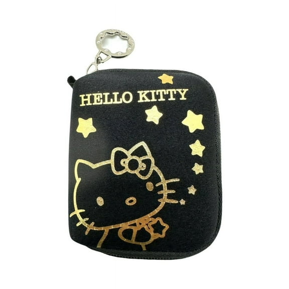 Sanrio Hello Kitty Black Purse Wallet with golden stars