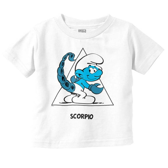 The Smurfs Scorpio Zodiac Sign Toddler Boy Girl T Shirt Infant Toddler Brisco Brands 6M