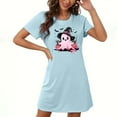 thumbnail image 2 of Delliss Nightgowns For Women Trendy Halloween Cute Print Sleepshirt Blue M, 2 of 3