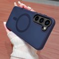 thumbnail image 3 of For Magsafe Translucent Phone Case For Samsung Galaxy S24 Ultra S23 Plus S22 Shockproof Magnetic Wireless Charging Bumper Cover wine red For Galaxy S23 Ultra, 3 of 6