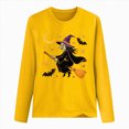 thumbnail image 4 of Towmus Women Long Sleeve T Shirts Casual Funny Halloween Party Shirts Lightweight Pullover Tops, 4 of 4