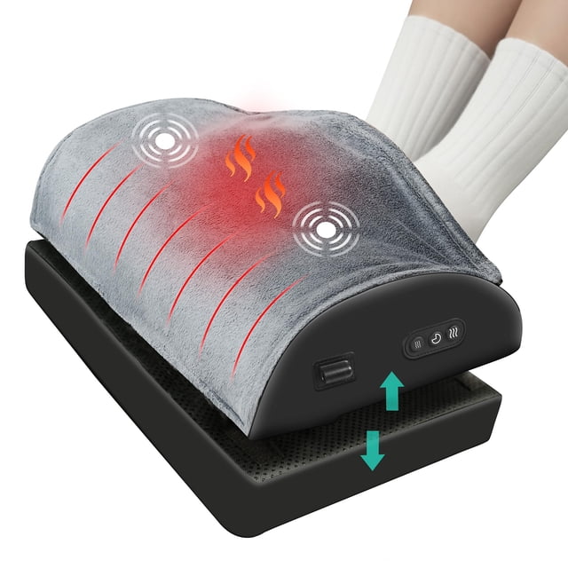Reposapiés calefactable Snailax para debajo del escritorio con masaje y calor