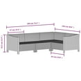 thumbnail image 4 of vidaXL 5 Piece Garden Lounge Set with Cushions Grey Poly Rattan, 4 of 5