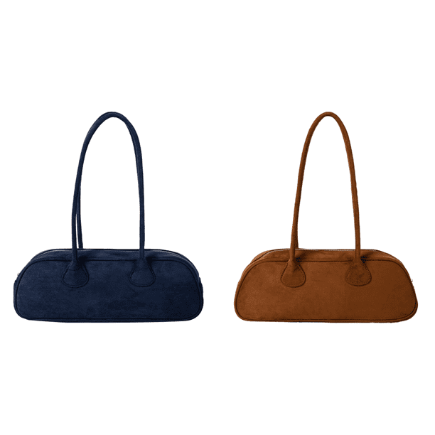 Bolso Mano Boston Ante para Mujer Hombro Con () Azul