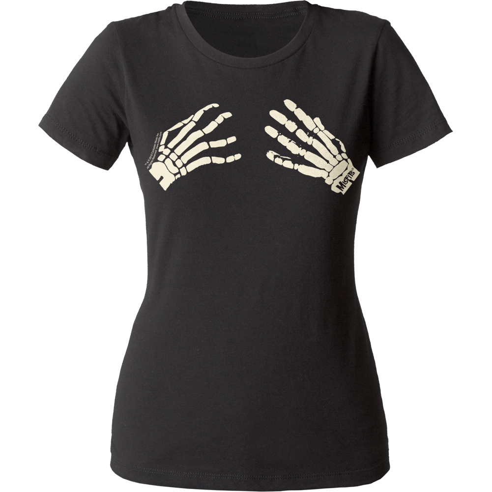 misfits skeleton hands shirt