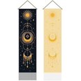 thumbnail image 2 of 2 Pcs Moon Phase Tapestry Sun Tapestry Black and Beige Bohemian Vertical Tapestry Wall Hanging Decor Star Sun, 2 of 9