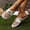 White, variant on KIJBLAE Women's Mesh Fabric Closed Toe Mule Sandals, Round Toe Breathable Wide Width Slides for Spring Summer Brown 41
