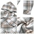 thumbnail image 4 of SHINE UP Flannel Shacket Jacket for Women Plaid Shirts Long Sleeve Button Down Tops Casual Hooded Coat, 4 of 6