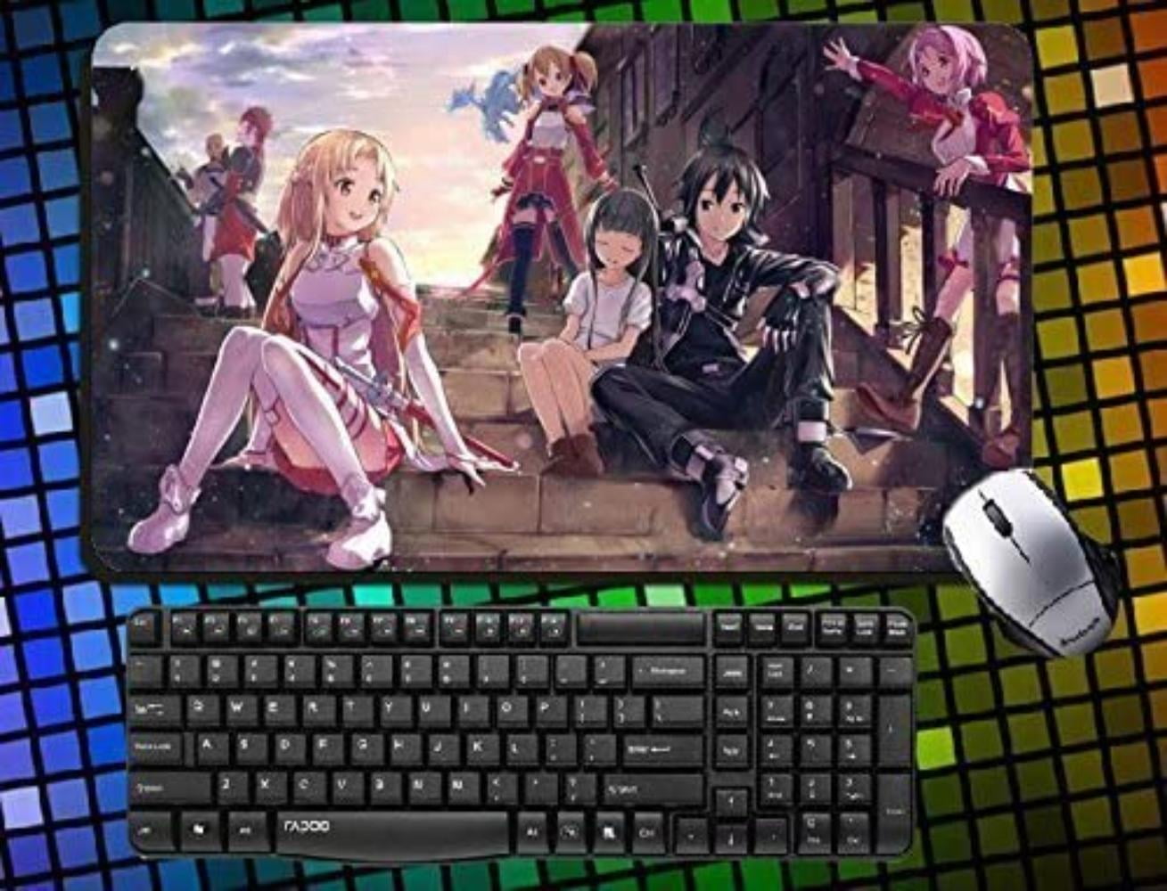 Sword Art Online Desk Mats Pink and Blue Gaming Mouse Mat Mouse Pad