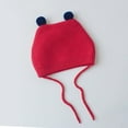 thumbnail image 3 of Aofany Toddler Girl Lovely Flounce Knit Hats Baby Bonnets Newborn Baby Hats Ultra Soft Adjustable Hats, 3 of 3